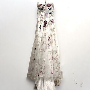 Colorful Floral Bridal Dress